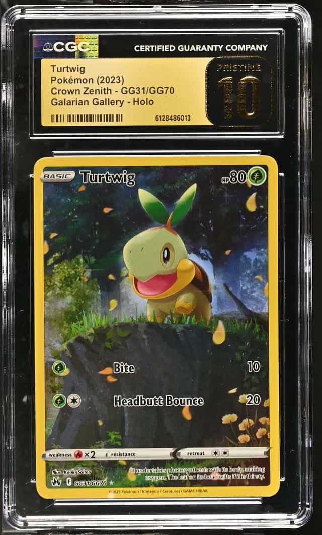 Turtwig GG31/GG70 - CGC PRISTINE 10 - Crown Zenith - Pokemon TCG 2023