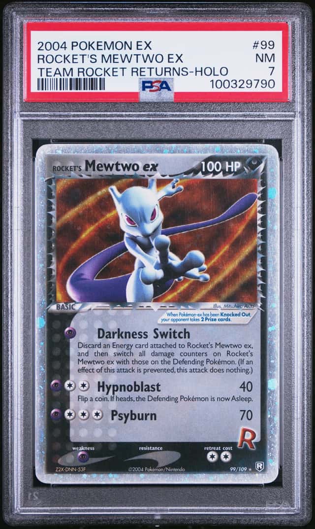 Rocket's Mewtwo ex 99/109 Holo PSA Graded 2004 EX Team Rocket Returns