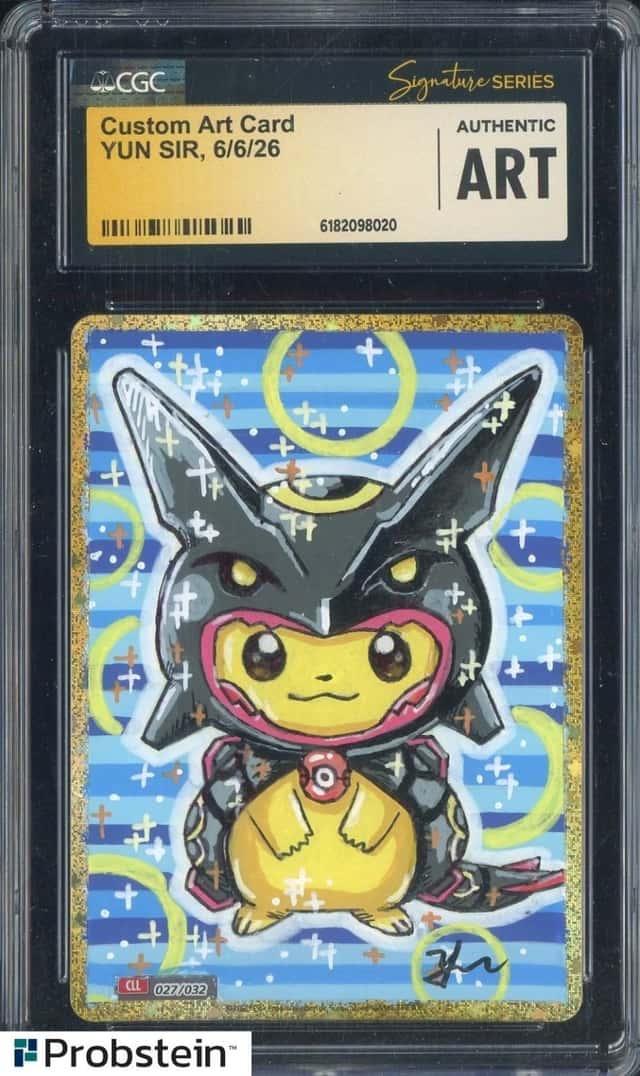 YUN SIR Signed Sketched Pokemon Japanese Custom Art Card CGC ART Authentic AUTO