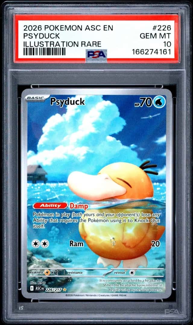 2026 POKEMON ASC EN-ASCENDED HEROES #226 PSYDUCK ILLUSTRATION RARE PSA 10
