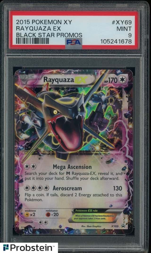2015 Pokemon XY Black Star Promos #XY69 Rayquaza Ex PSA 9 MINT