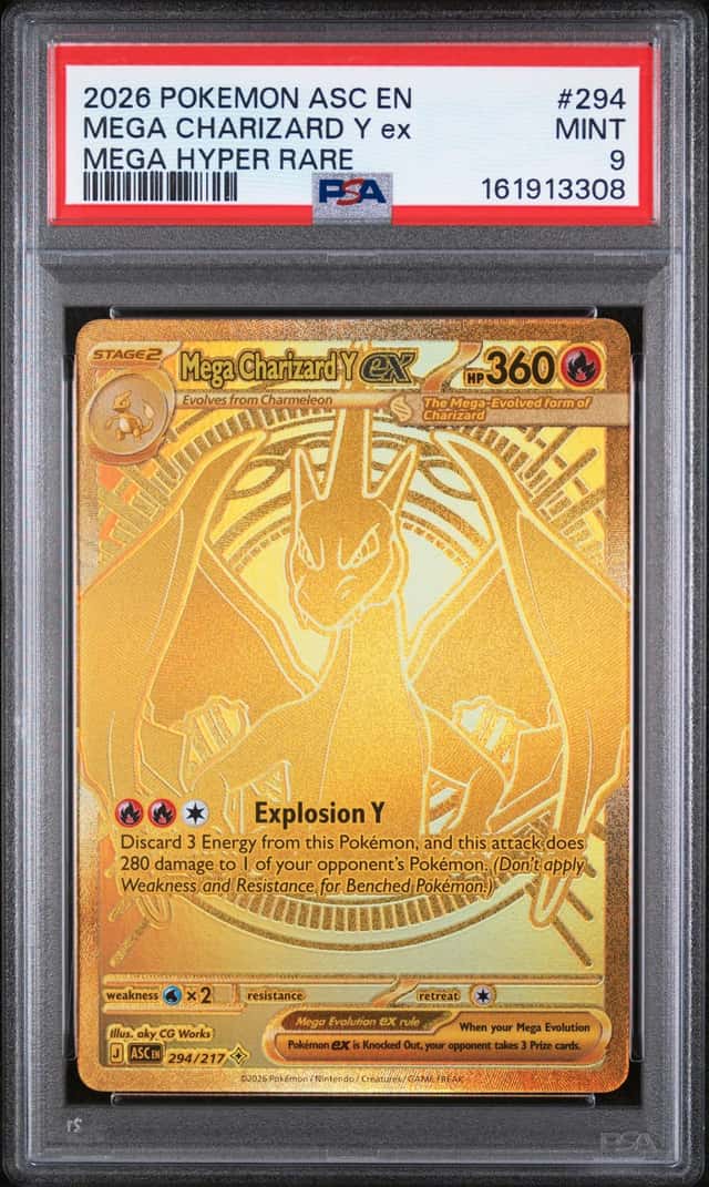 2026 Pokemon TCG Mega Charizard Y EX 294/217 Mega Hyper Rare Holo PSA 9