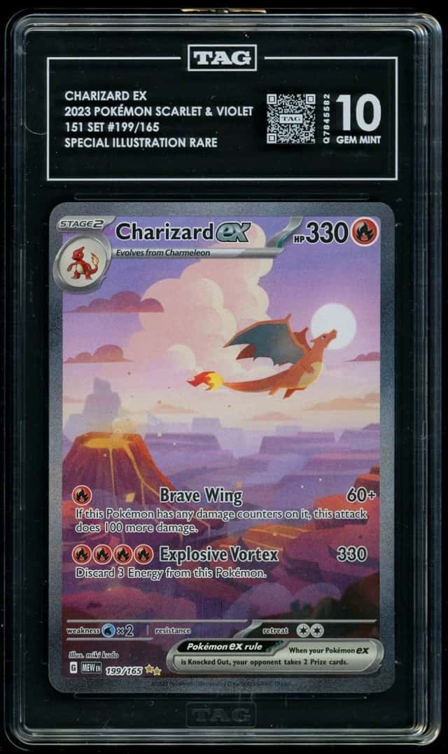 POKÉMON CHARIZARD EX 2023 SCARLET & VIOLET #199/165 SPECIAL ILLUS RARE PSA 10