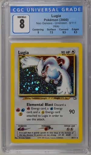 2000 Pokemon Neo Genesis Lugia Holo #9/111 CGC 8