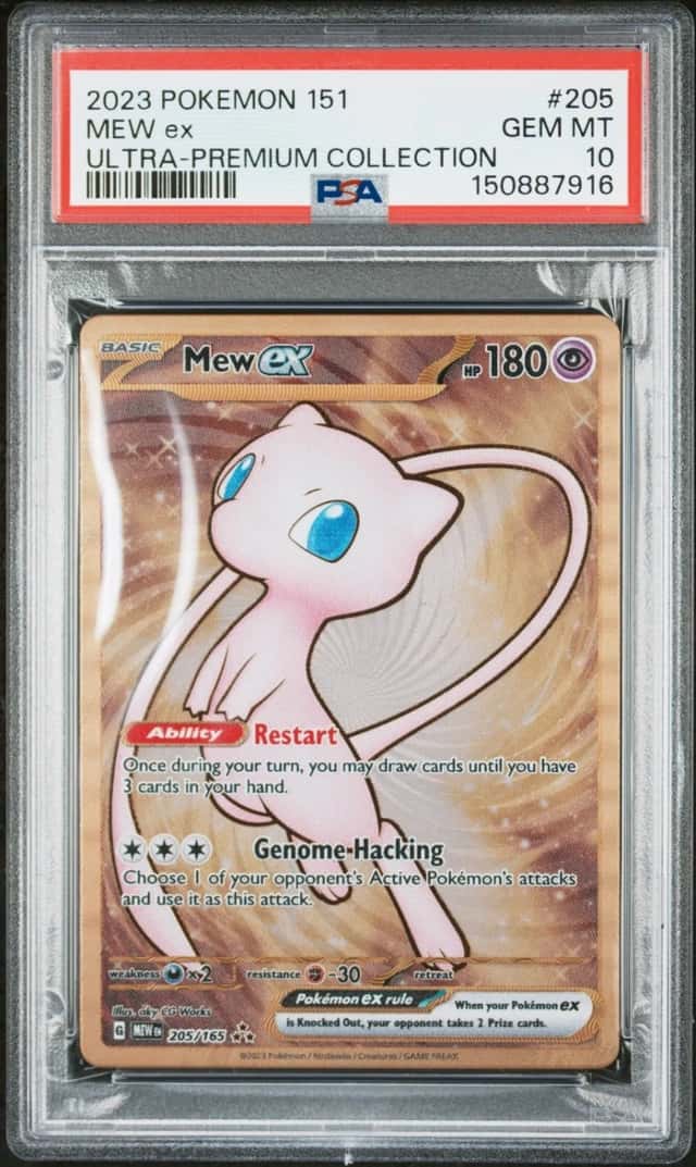 Pokemon Mew ex 151 Ultra-Premium Coll. Gold Metal Promo 205/165 PSA 10 Gem Mint