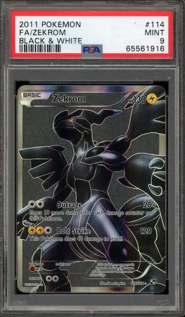Pokemon Zekrom Black & White Full Art 114/114 PSA 9