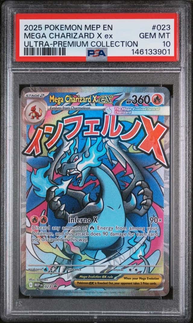 Pokemon Mega Charizard X ex Black Star Promo 023 Ultra Premium Coll. PSA 10