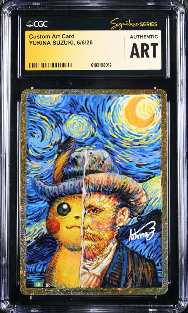 Pokemon CGC AUTO AUTH Custom Art Card Pikachu YUKINA SUZUKI 2023 #FIG CLF JPN