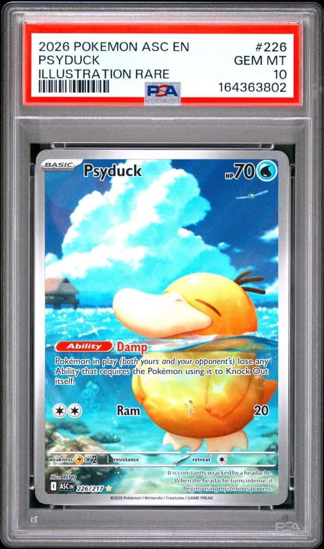 2026 POKEMON ASC EN-ASCENDED HEROES ILLUSTRATION RARE #226 PSYDUCK PSA 10