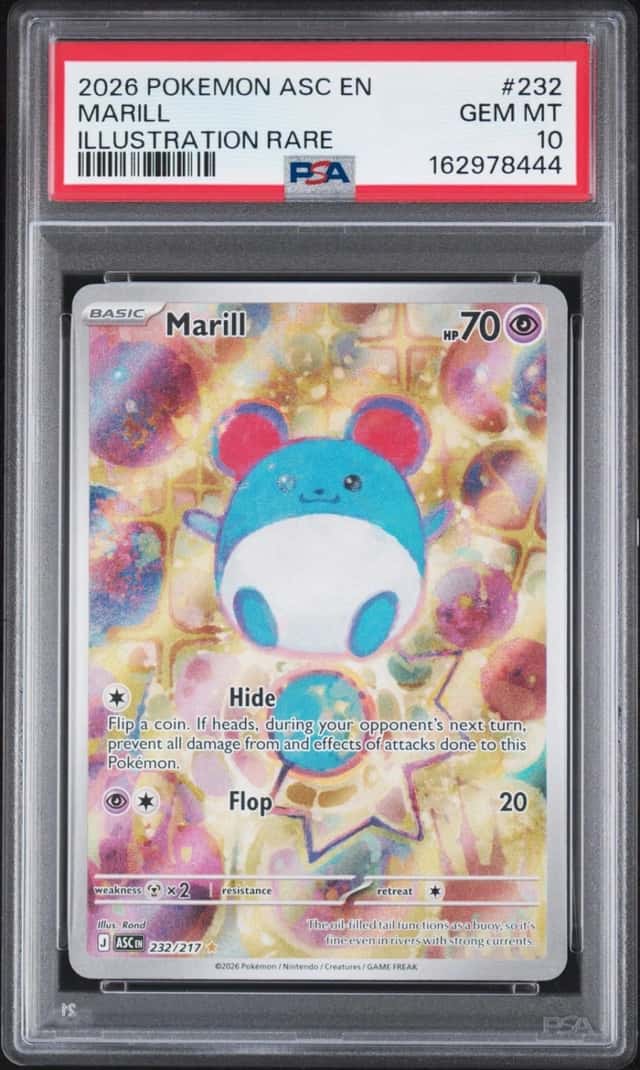 2026 POKEMON ASC EN-ASCENDED HEROES ILLUSTRATION RARE #232 MARILL PSA 10