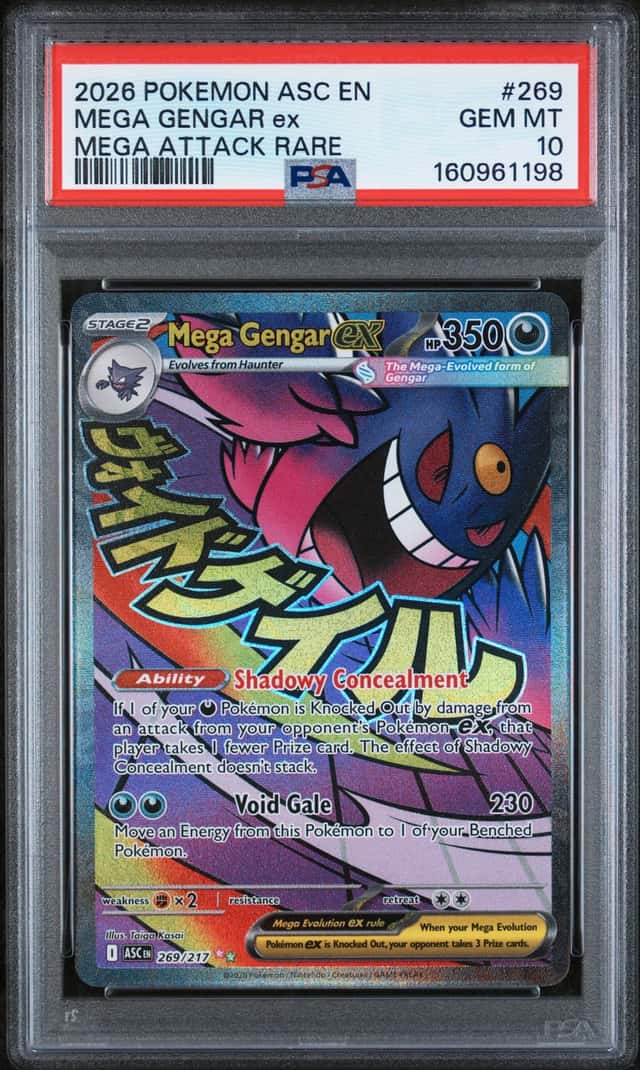 Pokémon TCG ASC Mega Gengar ex 269 Mega Attack Rare PSA 10