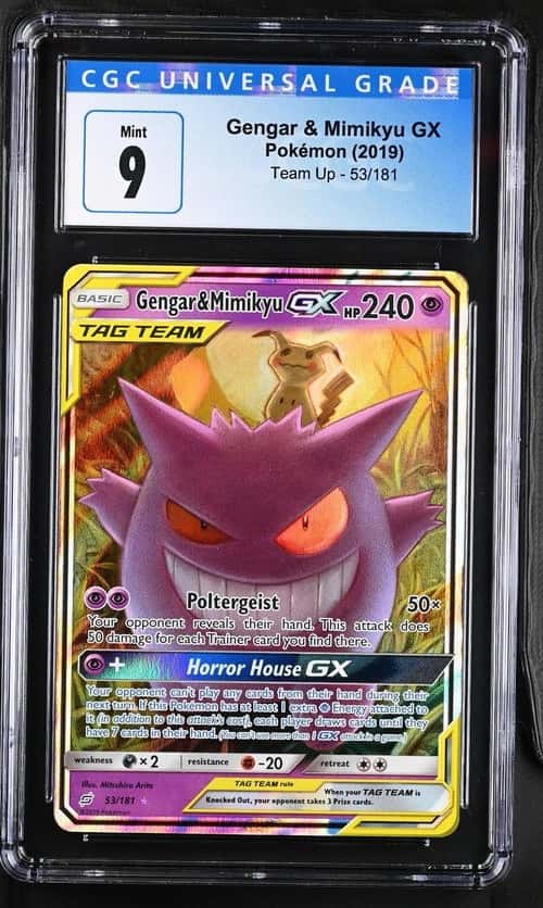 Gengar & Mimikyu GX Team Up 53/181 Pokemon 2019 CGC 9 Sun & Moon