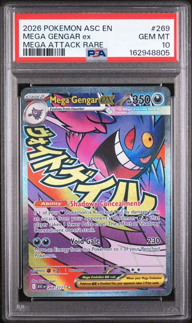 2026 POKEMON ASC EN-ASCENDED HEROES MEGA ATTACK RARE #269 MEGA GENGAR EX PSA 10