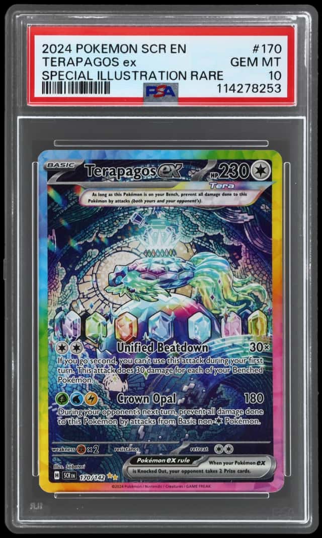 2024 Pokemon Scarlet and Violet Stellar Crown Special Illustration Rare Terapagos Ex #170