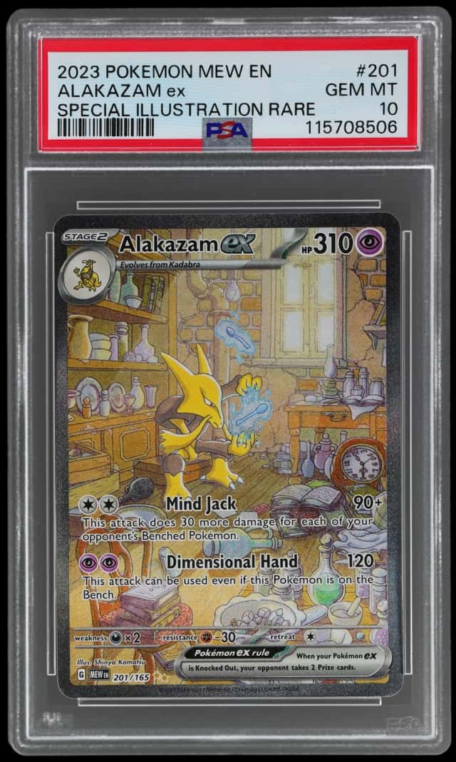 2023 Pokemon Scarlet and Violet 151 Special Illustration Rare Alakazam Ex #201