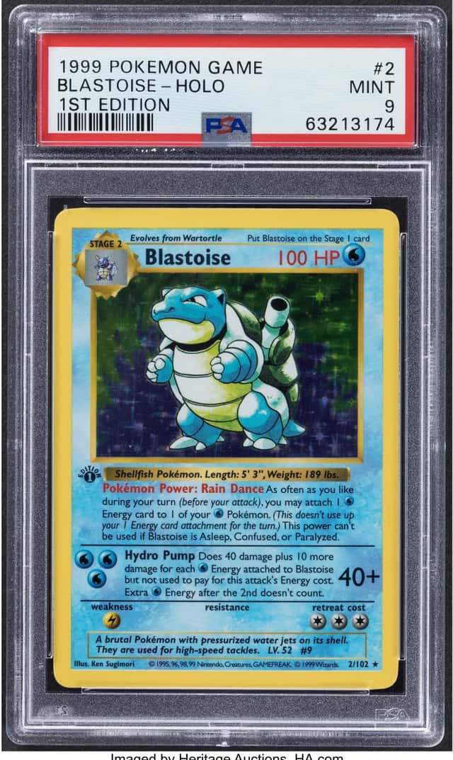 Pokémon Blastoise 2 1st Edition Base Set PSA Trading...