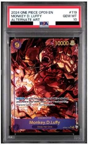MONKEY D LUFFY OP09-119 EMPERORS IN THE NEW WORLD PSA GEM MINT 10 EN One Piece
