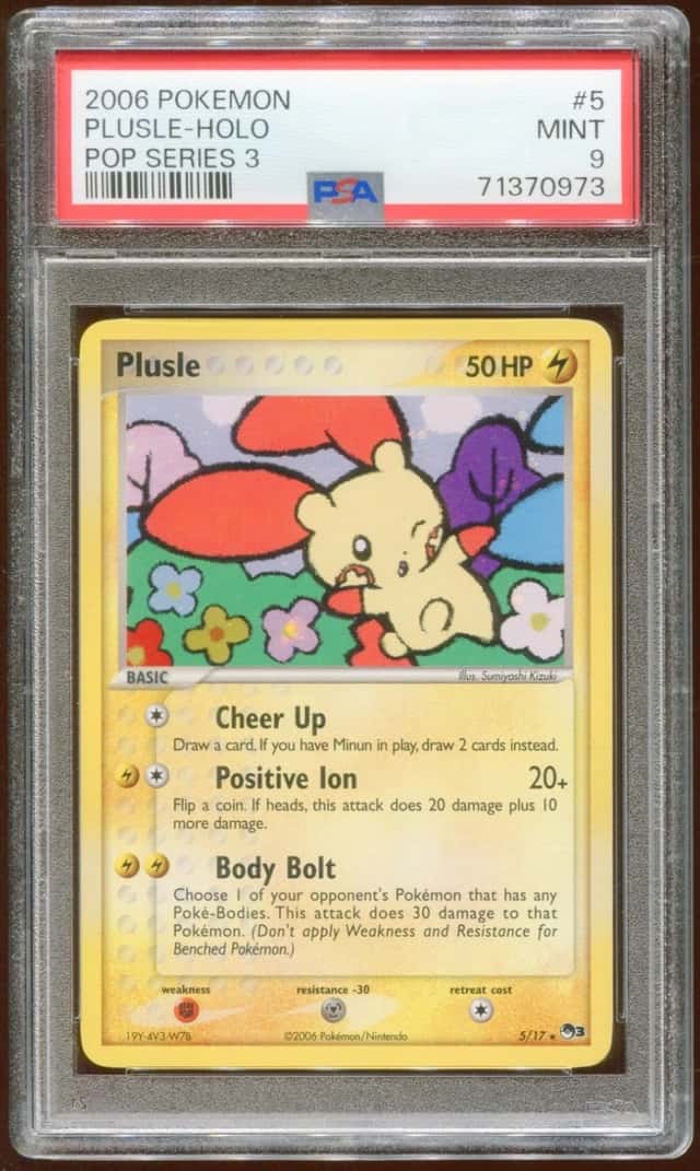 2006 POKEMON POP SERIES 3 PLUSLE #5/17 RARE PROMO HOLO FOIL PSA 9 B E8