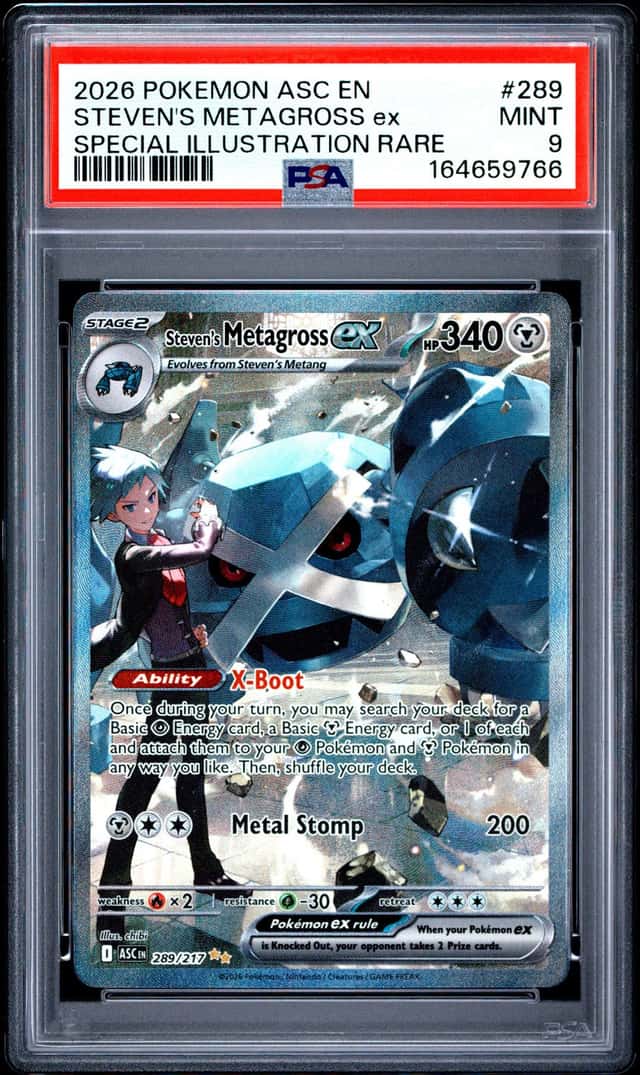Steven's Metagross ex 289/217 Me: Ascended Heroes SIR Holo EN PSA 9 2026