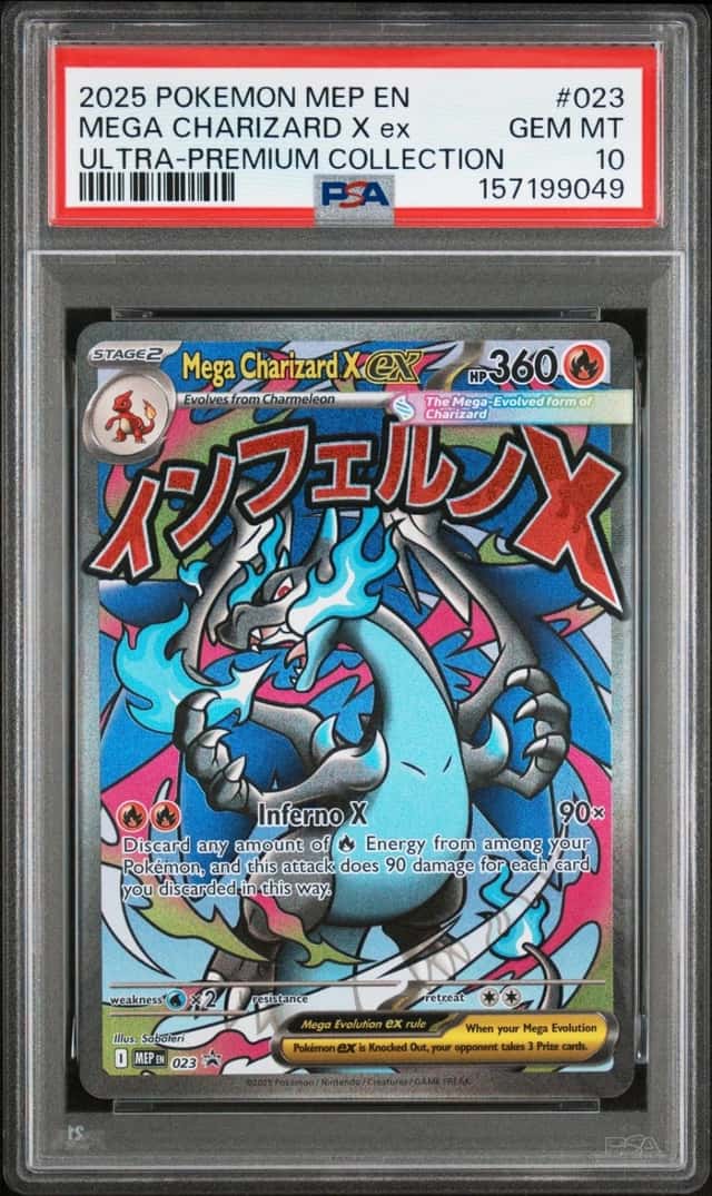2025 POKEMON MEP PROMO ULTRA-PREMIUM COLLECTION #023 MEGA CHARIZARD X EX PSA 10