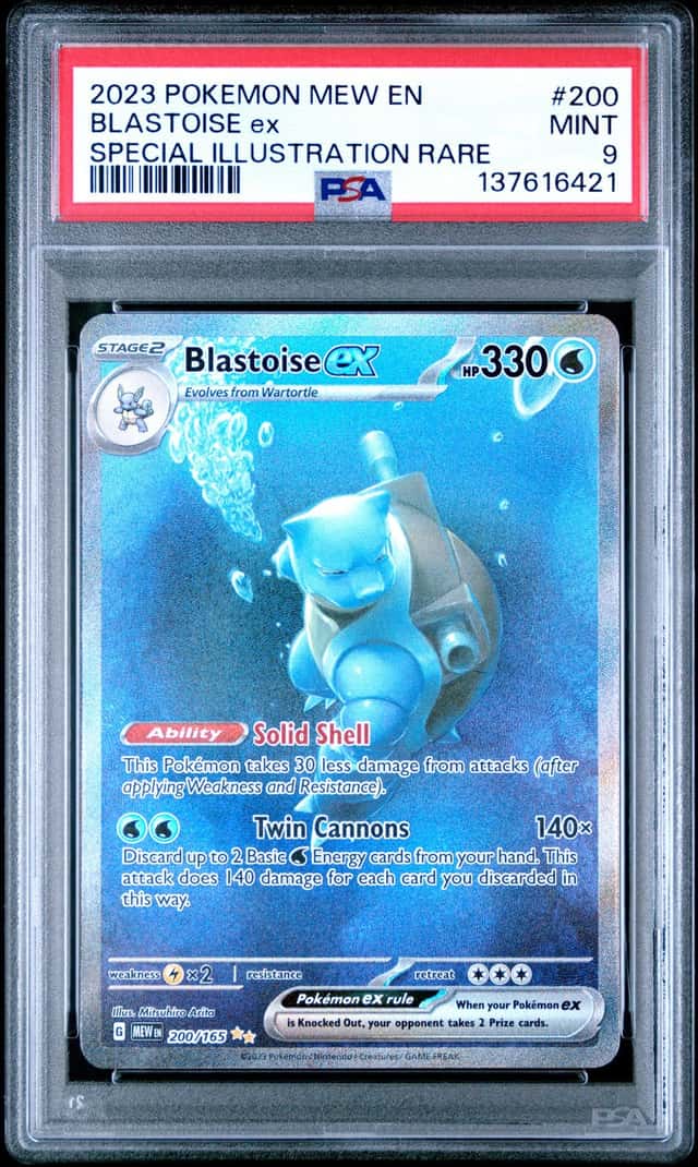 Pokemon 2023 Blastoise ex 200/165 SIR Scarlet & Violet 151 PSA 9