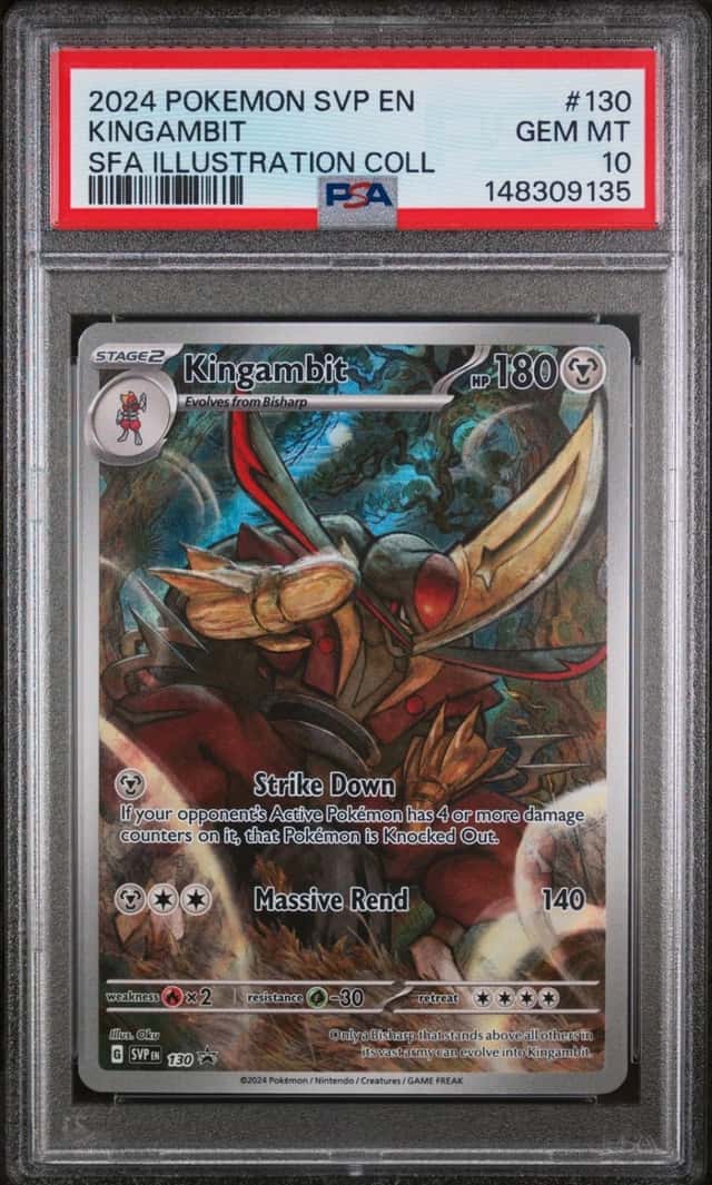 Pokemon Kingambit Black Star Promo 130 Shrouded Fable Illustration Coll. PSA 10