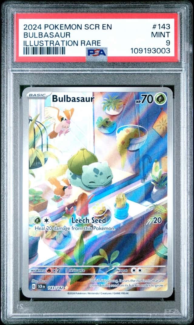 Bulbasaur 143/142 Illustration Rare Stellar Crown Pokemon PSA 9 *003