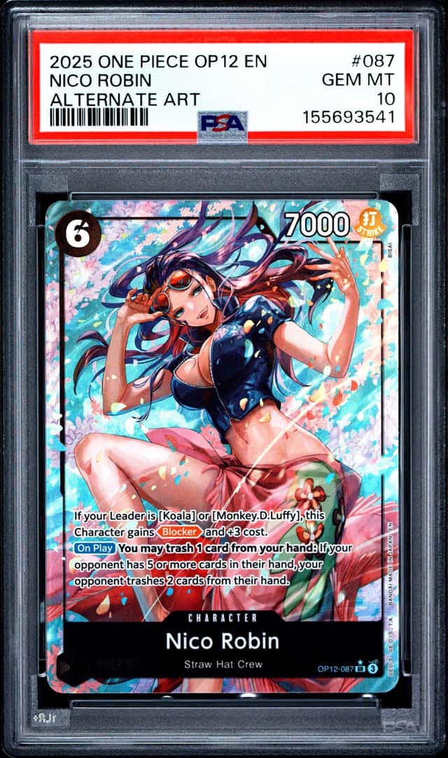 One Piece Nico Robin Legacy Of The Master Op12-087 Alternate Art PSA 10 Gem Mint