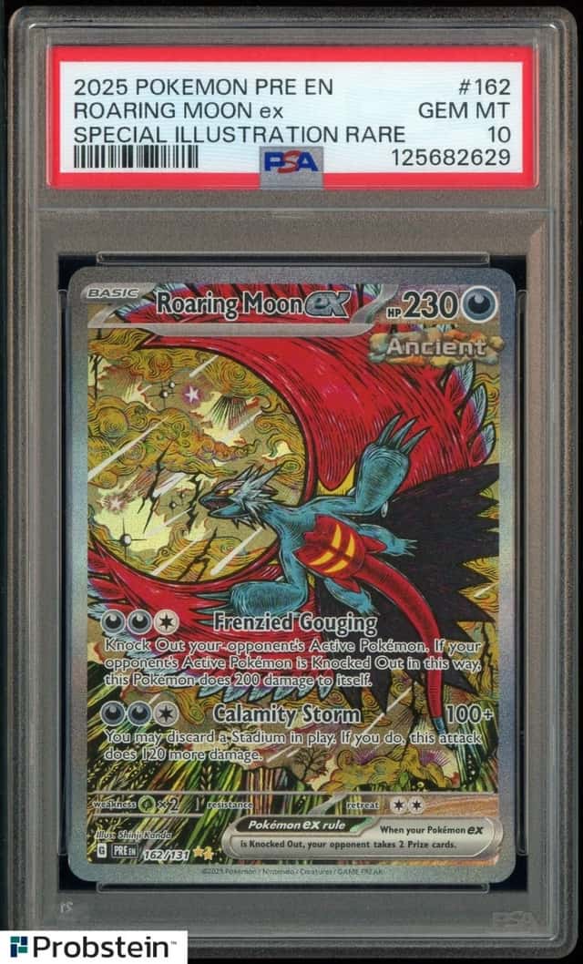 2025 Pokemon PRE EN Special Illustration Rare #162 Roaring Moon ex PSA 10