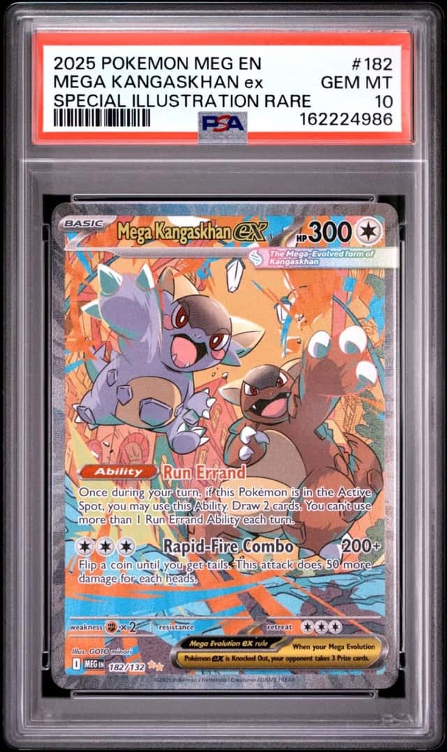 Pokemon Mega Kangaskhan ex Mega Evolution Special Illustration Rare #182 PSA 10