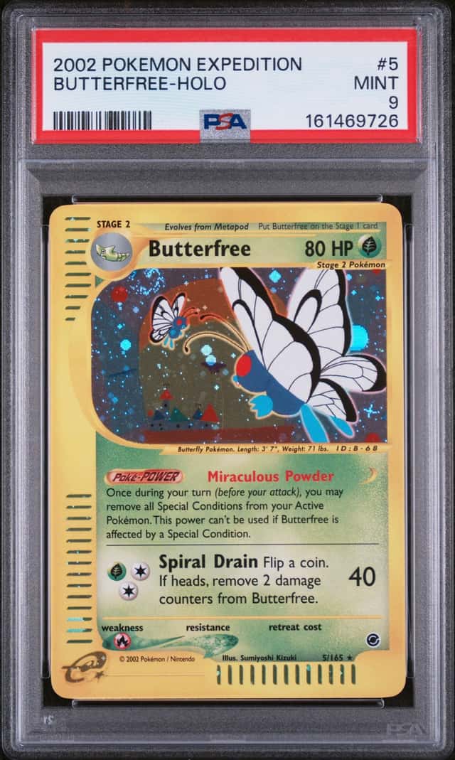 2002 Pokemon Expedition #5 Butterfree Holo PSA 9 MINT