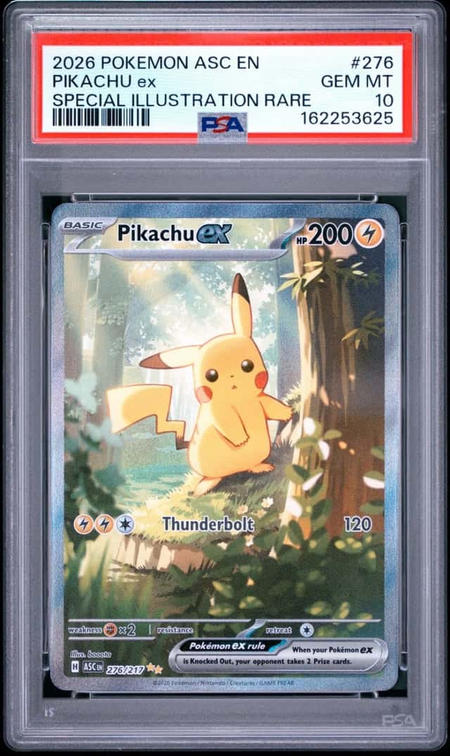 2026 POKEMON ASC EN-ASCENDED HEROES SPECIAL ILLUSTRATION RARE PIKACHU EX PSA 10