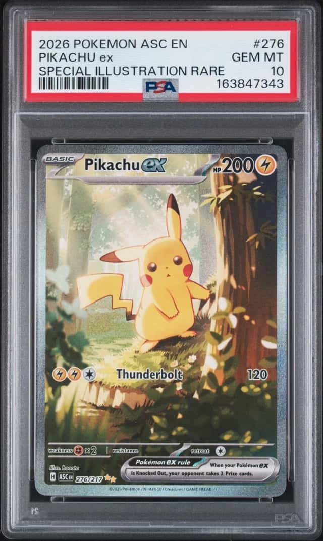 2026 POKEMON ASC EN-ASCENDED HEROES SPECIAL ILLUSTRATION RARE PIKACHU EX PSA 10