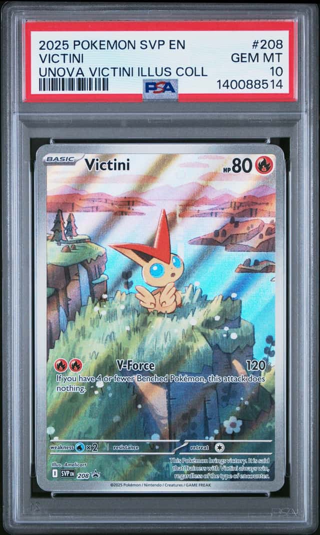 2023-25 Pokemon SV Black Star Promos Victini 2024 #208 PSA 10 GEM MINT