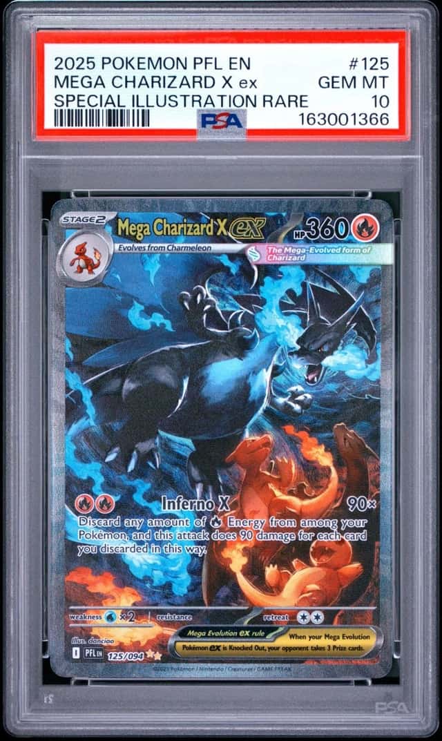 2025 POKEMON PHANTASMAL FLAMES SPECIAL ILLUSTRATION MEGA CHARIZARD X EX PSA 10