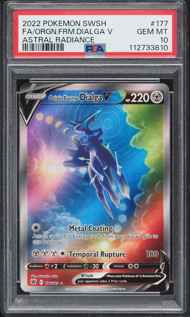 2022 Pokemon Sword & Shield Astral Radiance Alt Art Original Forme Dialga V #177 PSA 10 GEM