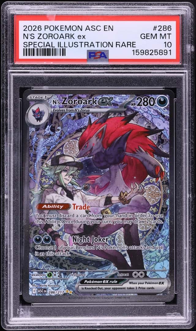 2026 Pokemon Mega Evolution Ascended Heroes SIR N's Zoroark Ex #286 PSA 10 GEM MINT
