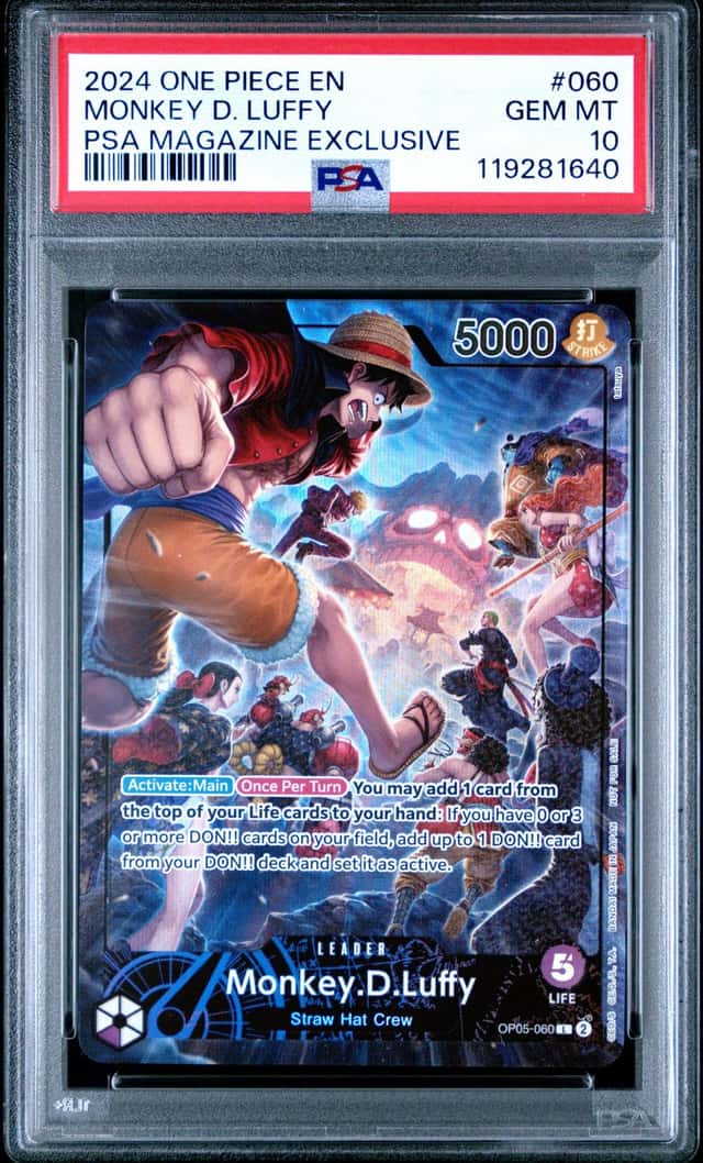 2024 ONE PIECE PROMOS PSA MAGAZINE EXCLUSIVE #060 MONKEY D. LUFFY PSA 10
