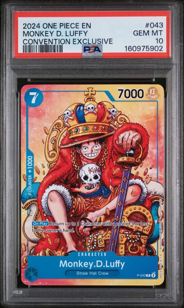 2024 ONE PIECE PROMOS CONVENTION EXCLUSIVE #043 MONKEY D. LUFFY PSA 10