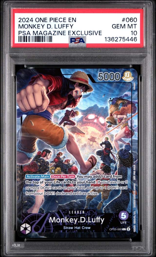 ONE PIECE MONKEY D. LUFFY 2024 PROMOS #060 PSA MAGAZINE EXC. PSA 10