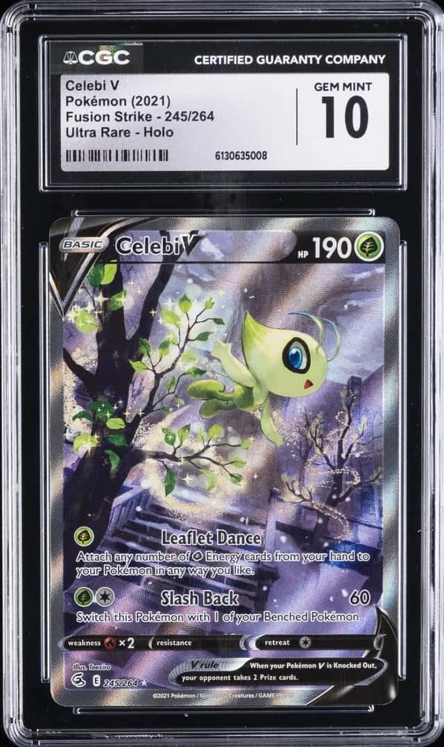 2021 POKEMON FUSION STRIKE ULTRA RARE HOLO #245 CELEBI V CGC 10 GEM MINT