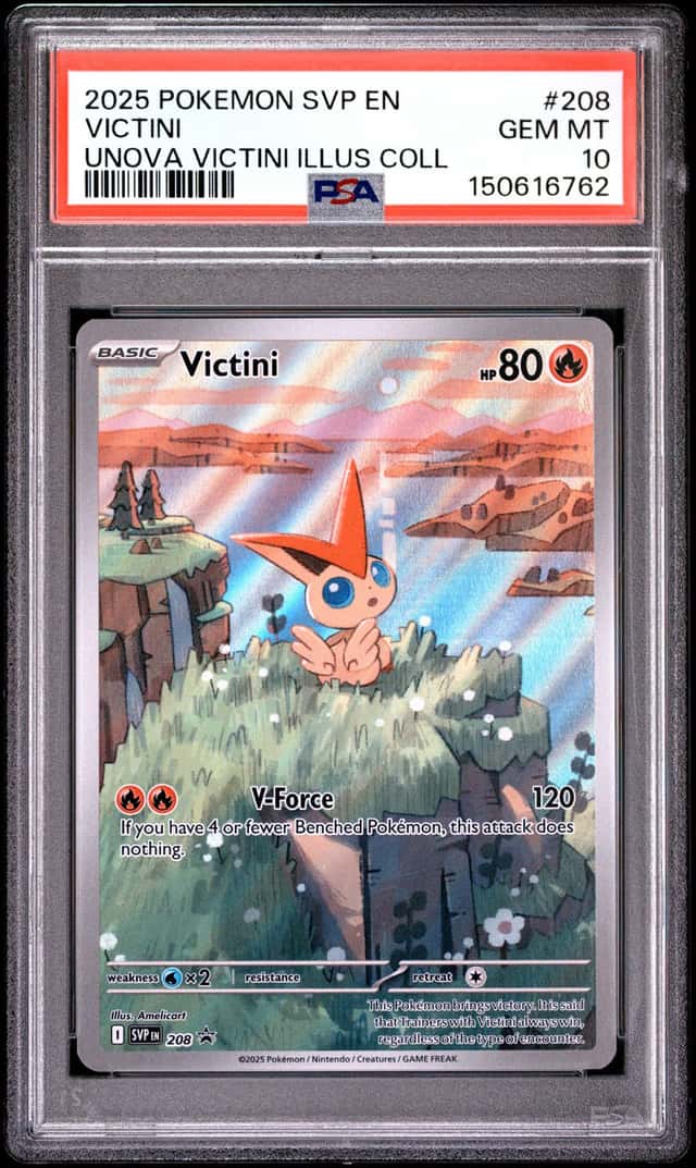 2025 Pokemon SVP EN ILLUS COLL.#208 Victini PSA 10 GEM MINT