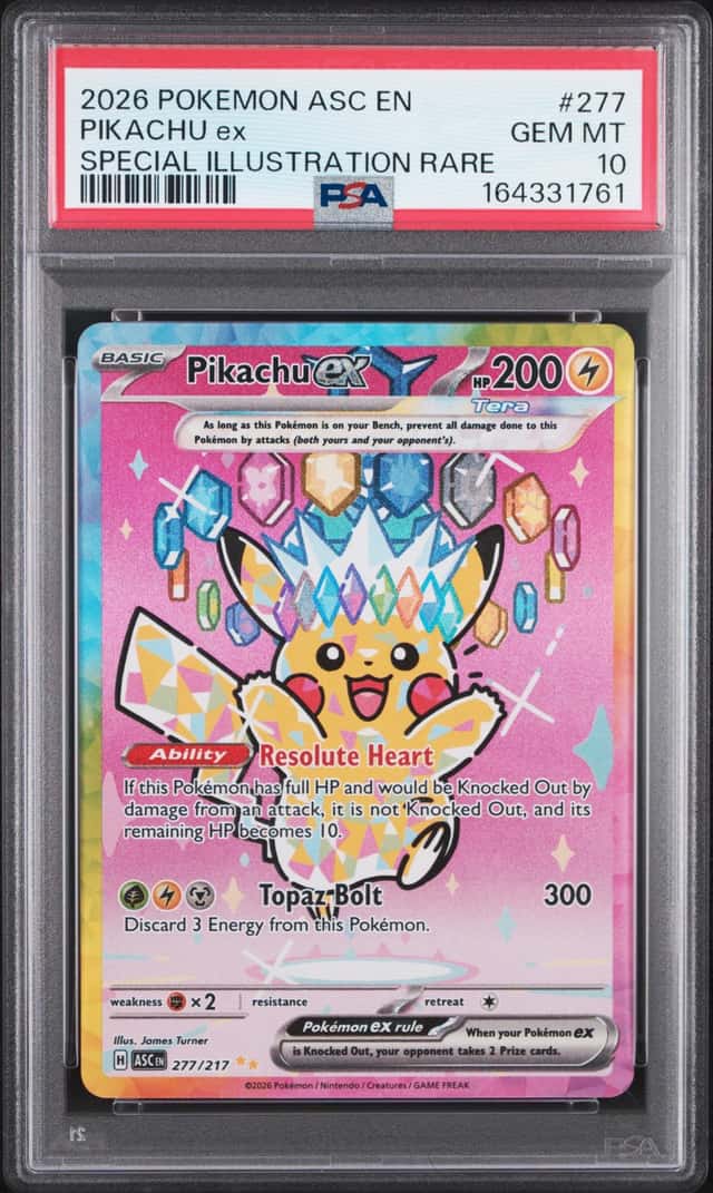 2026 Pokemon Pikachu ex Special Illustration Rare #277/217 PSA 10 GEM MINT