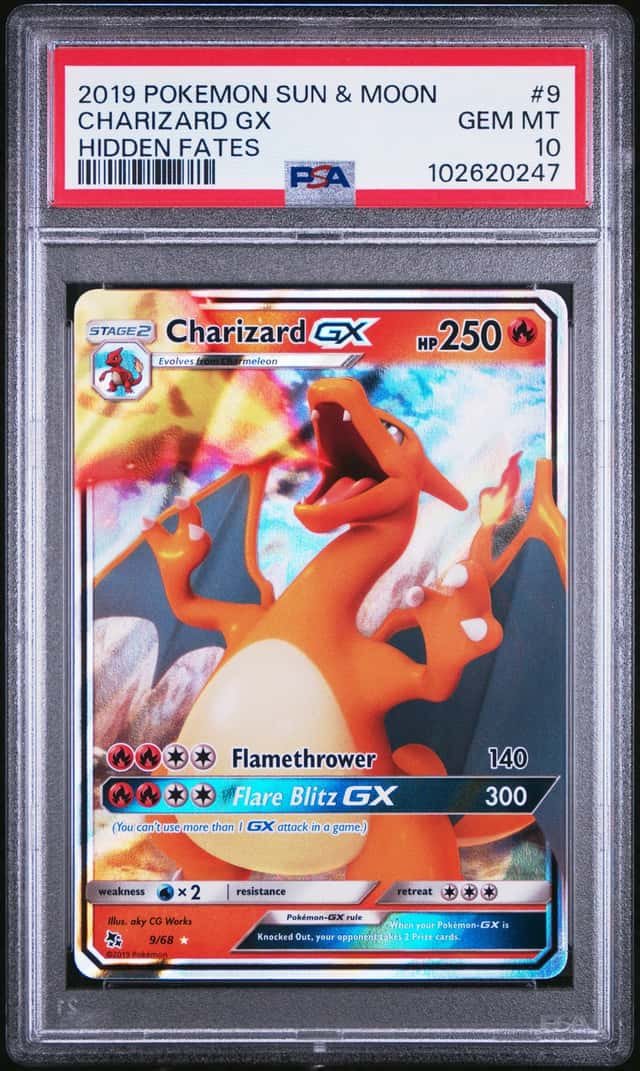 2019 Pokemon SM Hidden Fates Charizard GX #9/68 PSA 10 GEM MINT