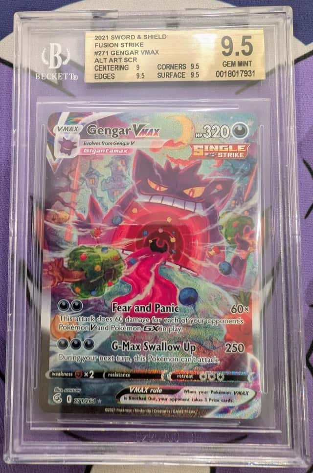 Pokemon Fusion Strike 271/264 Gengar VMAX Alternate Art Secret Rare BGS 9.5