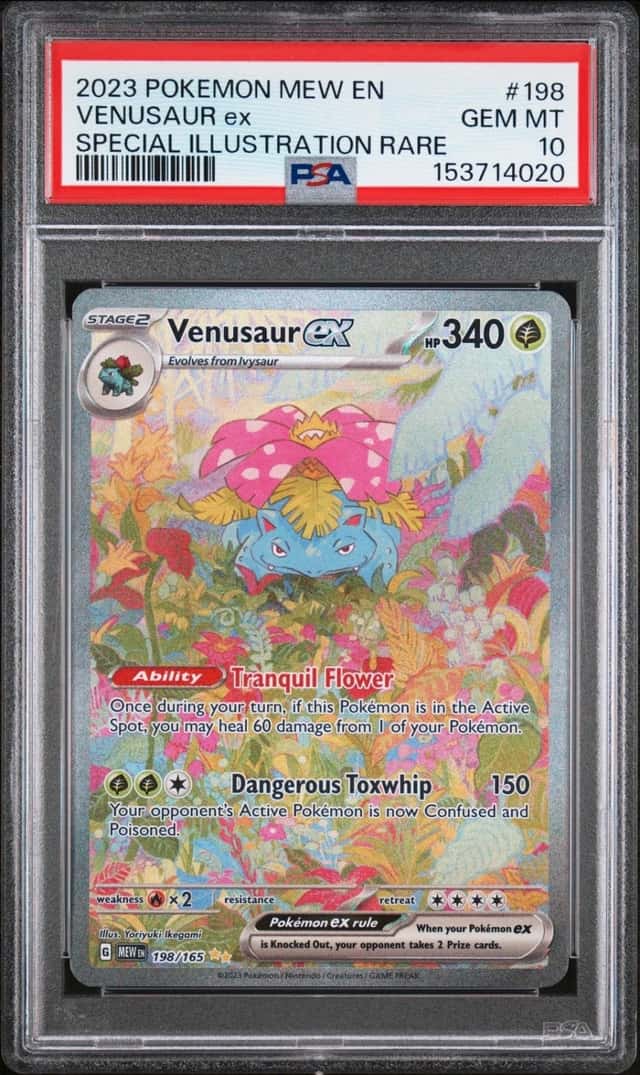 Pokemon Venusaur ex 151 198/165 Special Illustration Rare PSA 10 Gem Mint