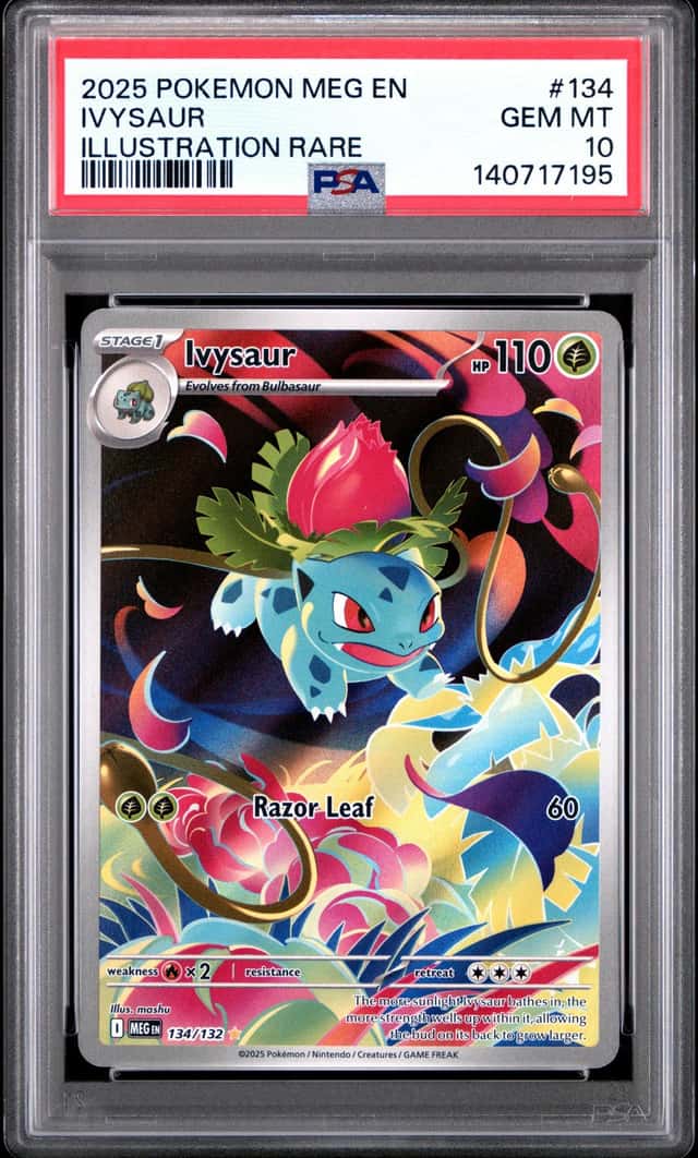 2025 Pokemon MEG EN Illustration Rare #134 Ivysaur PSA 10 GEM MINT