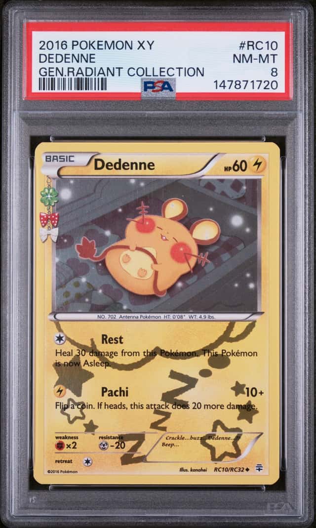 2016 POKEMON GENERATIONS #RC10/RC32 DEDENNE PSA 8