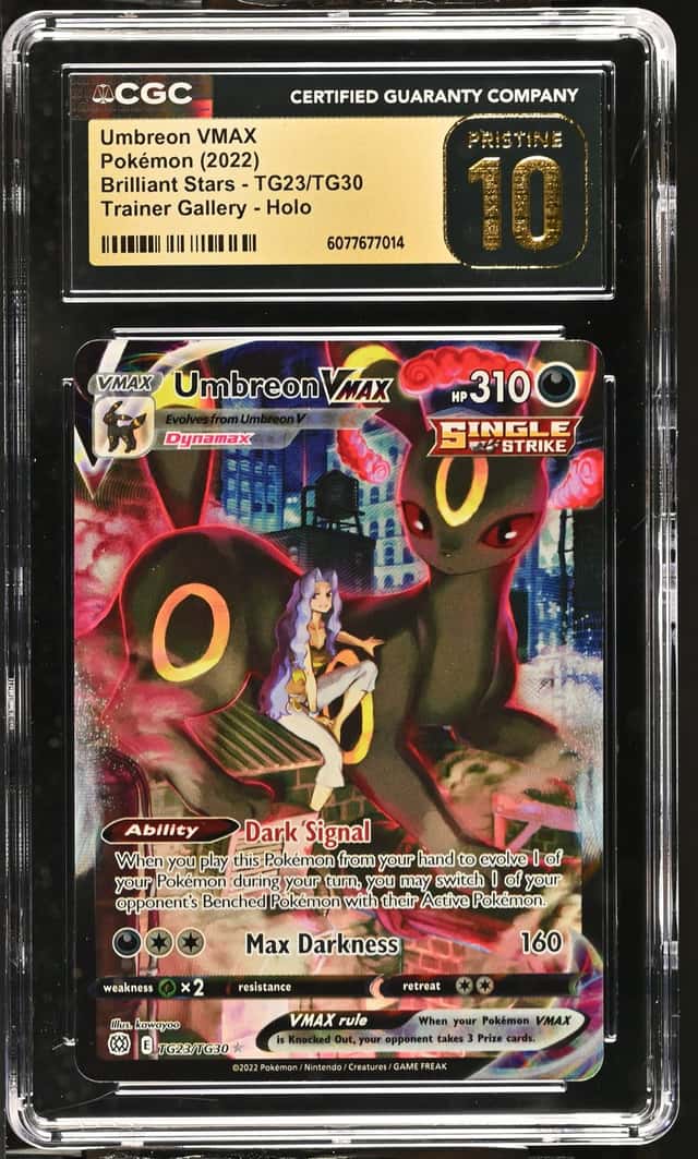 2022 Pokemon Umbreon VMAX Trainer Gallery Secret Rare #TG23/TG30 CGC 10 PRISTINE