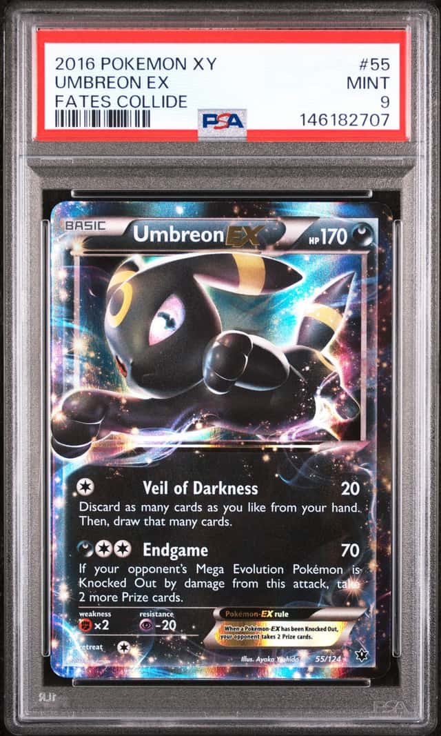 Pokemon XY Fates Collide 2016 Umbreon EX Holo Rare Card #55/124 PSA 9